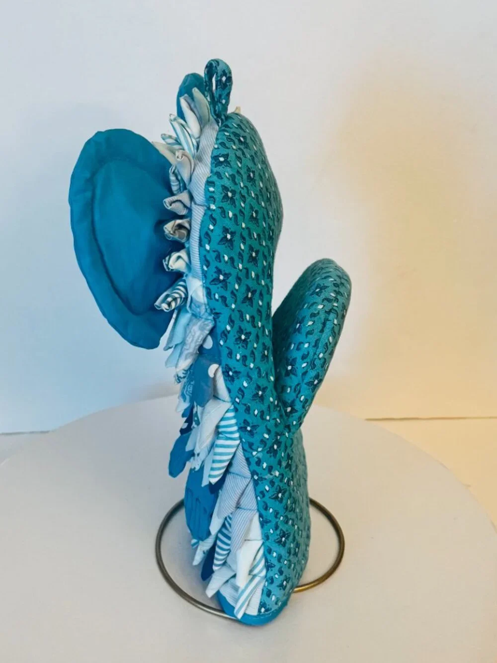 Mouse 3D Pot Holder Blue Handmade Kitchen Home Decor